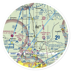 Heinzman Airport (03IN) VFR Sectional Sticker (30 mile)