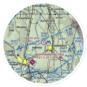 Hadley Airport (03MA) VFR Sectional Sticker (20 mile)