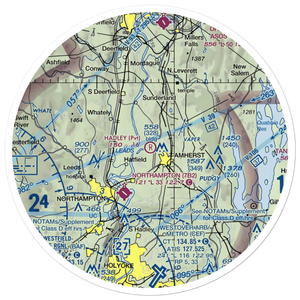Hadley Airport (03MA) VFR Sectional Sticker (30 mile)