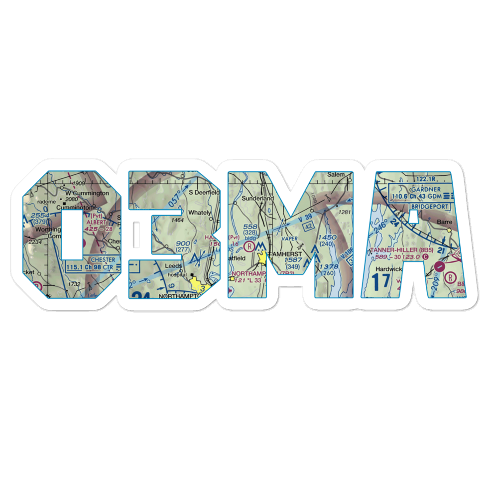 Hadley Airport (03MA) VFR Sectional Sticker 