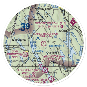 Maple Ridge Airport (03ME) VFR Sectional Sticker (20 mile)