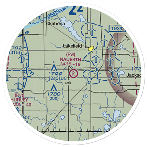 Nauerth Land Ranch Airport (03MN) VFR Sectional Sticker (20 mile)