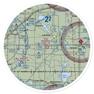 Nauerth Land Ranch Airport (03MN) VFR Sectional Sticker (30 mile)