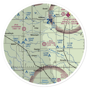 Olafson Brothers Airport (03ND) VFR Sectional Sticker (30 mile)