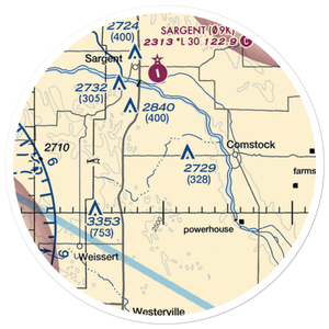 Hyde Ranch Airport (03NE) VFR Sectional Sticker (20 mile)
