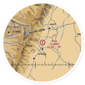 Llama Ranch Airport (03NV) VFR Sectional Sticker (20 mile)