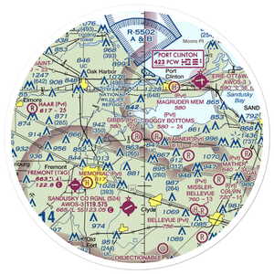 Gibbs Field (03OH) VFR Sectional Sticker (30 mile)