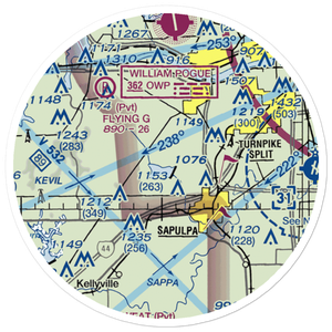 Sahoma Lake Airport (03OK) VFR Sectional Sticker (20 mile)