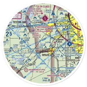 Sahoma Lake Airport (03OK) VFR Sectional Sticker (30 mile)