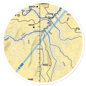 Powwatka Ridge Airport (03OR) VFR Sectional Sticker (20 mile)