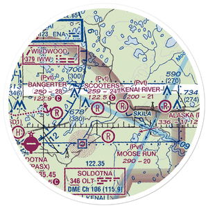 Phil's Airport (04AA) VFR Sectional Sticker (20 mile)