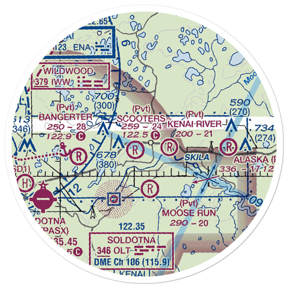 Phil's Airport (04AA) VFR Sectional Sticker (20 mile) 