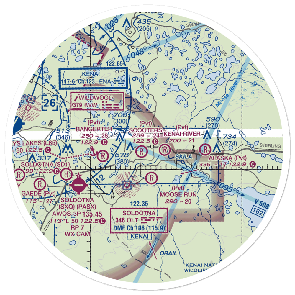 Phil's Airport (04AA) VFR Sectional Sticker (30 mile) 