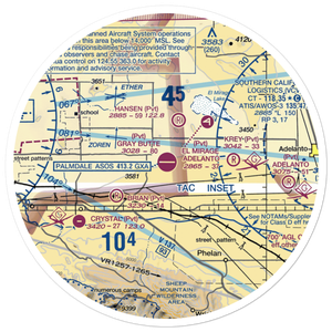Gray Butte Field (04CA) VFR Sectional Sticker (30 mile)