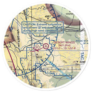 Hunt's Sky Ranch Airport (04CL) VFR Sectional Sticker (20 mile)
