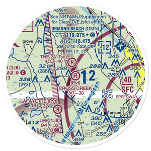 Cross Creek Farms Airport (04FL) VFR Sectional Sticker (20 mile)