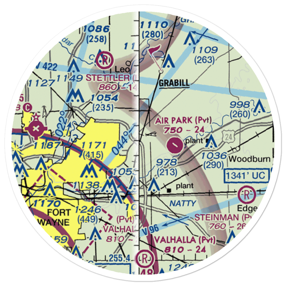 Turkey Run Airport (04II) VFR Sectional Sticker (20 mile) 