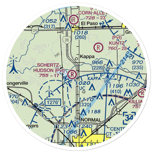 Schertz Aerial Service - Hudson Airport (04IL) VFR Sectional Sticker (20 mile)