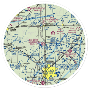 Schertz Aerial Service - Hudson Airport (04IL) VFR Sectional Sticker (30 mile)