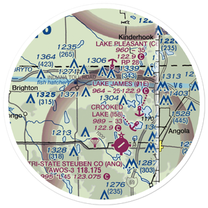 Lake Gage Seaplane Base (04IN) VFR Sectional Sticker (20 mile)