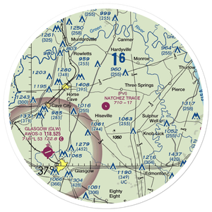 Natchez Trace Farm Airport (04KY) VFR Sectional Sticker (30 mile)
