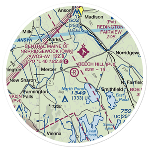 Beech Hill Airport (04ME) VFR Sectional Sticker (20 mile)