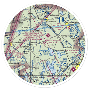 Beech Hill Airport (04ME) VFR Sectional Sticker (30 mile)