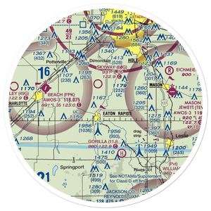 Rapids Airway Airport (04MI) VFR Sectional Sticker (30 mile)
