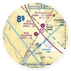 Kingston Ranch Airport (04NV) VFR Sectional Sticker (20 mile)