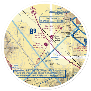 Kingston Ranch Airport (04NV) VFR Sectional Sticker (30 mile)