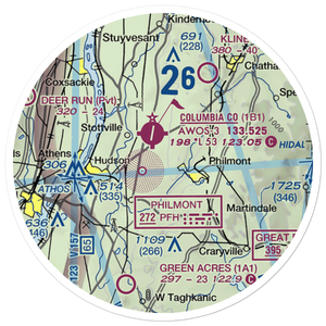 Klaverack Airport (04NY) VFR Sectional Sticker (20 mile)