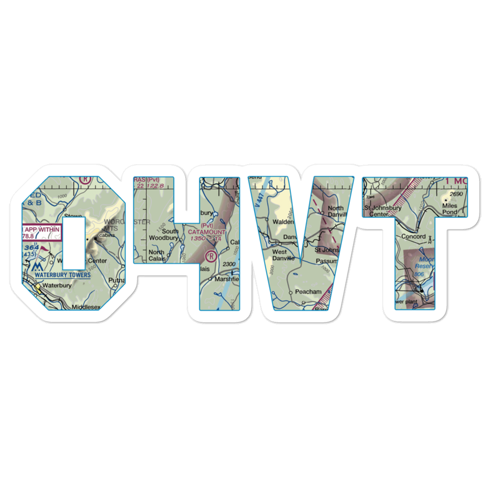 Lightning Bolt Field Airport (04VT) VFR Sectional Sticker 