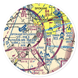 Ox Meadows Airport (04WA) VFR Sectional Sticker (20 mile)