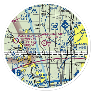 Dutch Gap Airstrip (04WI) VFR Sectional Sticker (20 mile)