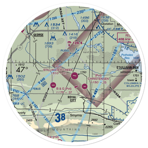 Stillwater Creek Airport (04WN) VFR Sectional Sticker (30 mile)