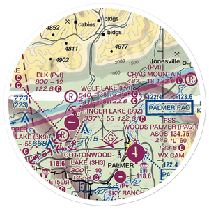 Wasilla Creek Airpark (05AK) VFR Sectional Sticker (20 mile)