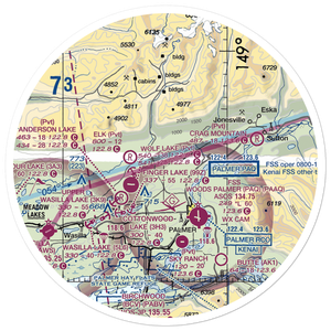Wasilla Creek Airpark (05AK) VFR Sectional Sticker (30 mile)