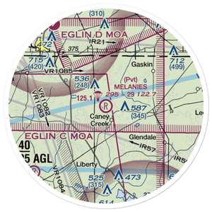 Melanie's Airport (05FA) VFR Sectional Sticker (20 mile)
