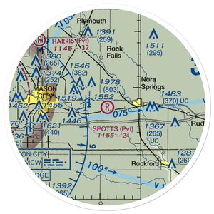 Spotts Field (05IA) VFR Sectional Sticker (20 mile)