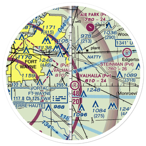 Reichhart Airport (05II) VFR Sectional Sticker (20 mile)
