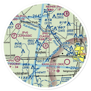 Classic Landings Airport (05IL) VFR Sectional Sticker (20 mile)