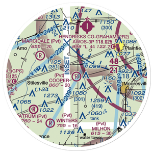 Cooper Airport (05IN) VFR Sectional Sticker (20 mile)