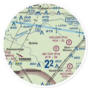 Hardy Airport (05IS) VFR Sectional Sticker (20 mile)