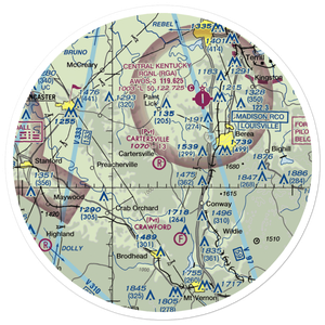 Cartersville Airport (05KY) VFR Sectional Sticker (30 mile)