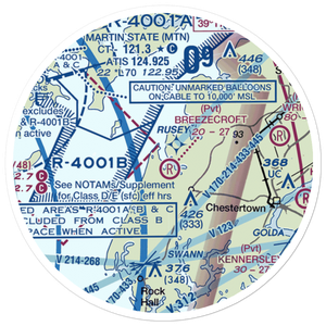Breezecroft Airport (05MD) VFR Sectional Sticker (20 mile)