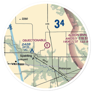 Mc Kay Airport (05NE) VFR Sectional Sticker (20 mile)