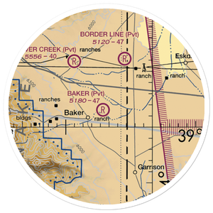 Baker Ranches Airport (05NV) VFR Sectional Sticker (20 mile)