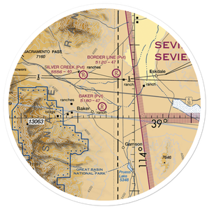Baker Ranches Airport (05NV) VFR Sectional Sticker (30 mile)