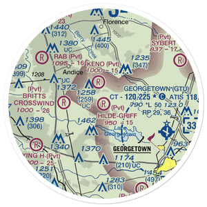 Hilde-Griff Field (05TE) VFR Sectional Sticker (20 mile)
