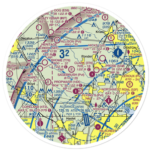 Dew Drop Airport (05TS) VFR Sectional Sticker (30 mile)